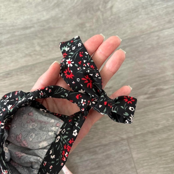 Mango Black Floral Fit & Flare Dress – Size S - Picture 11 of 11